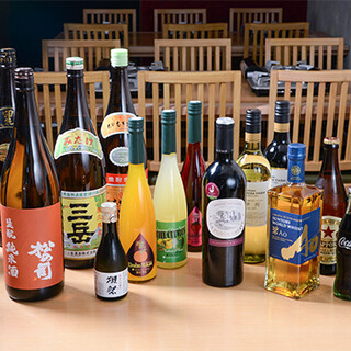 日本酒、燒酒、酎ハイ等多種酒品任君挑選