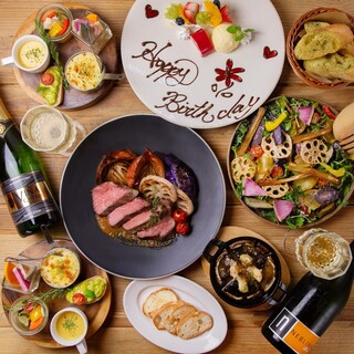 【コース】華やかなサラダ＆しっかりメインのお野菜堪能コース!