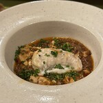 食堂とだか - 白子と麻婆豆腐