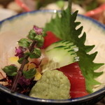 近畿大学水産研究所 - 近大マグロと近大マダイのお造り