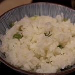 近畿大学水産研究所 - 豆ご飯とお味噌汁はお代わり自由