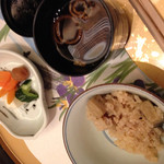 神戸たむら - 茄子と鶏そぼろ炊き込みご飯
