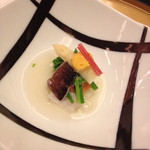 神戸たむら - 鳥貝、赤貝白アスパラ酢の物