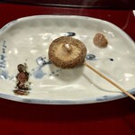 うかい鳥山 - 椎茸串焼き