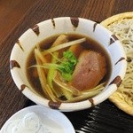 そば打ち幸甚 - 鴨汁アップ