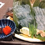 泳ぎカワハギと冠地どり 五十六屋 大分都町店 - 