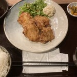 酒処 ミヤノカラス - 鶏天定食900円