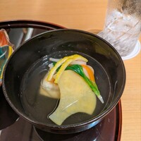 花外楼 あべのハルカスダイニング店 - 大きな銀杏餅のお椀やて