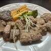 ガーリックステーキ Bullajo - ちょっと焼きが強いかなぁ、、