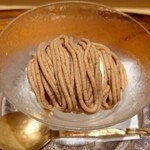 日本料理 柳燕 - 笠間の栗のモンブランと塩ミルクアイス