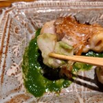 日本料理 柳燕 - 下に菊菜のソース。和食のマッシュポテトを添えて