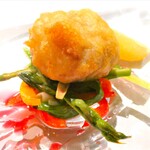 SEASONS - トラフグのフリット ビーツのアグロドルチェ