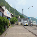 竜ヶ水そば - 店前のノボリが営業中の証