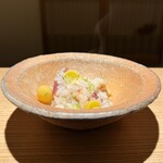 銀座 有涯 - ホッキ貝と銀杏のおかゆ