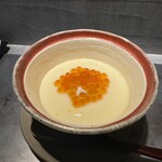 鮨 惣五郎 - 白子の茶碗蒸し
