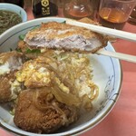 王ちゃん - 上かつ丼、かつ断面