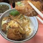 王ちゃん - 上かつ丼、かつ箸上げ