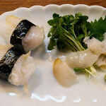 やうち - １個のバイ貝をにぎりと刺身に