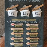 ミノリ ジェラート - メニュー黒板