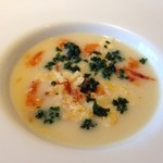 Gionabesu - 桜えびと新じゃがのスープ