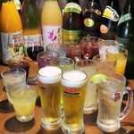 牛タンと海鮮 個室居酒屋 炭松 - 日本酒、焼酎、果実酒など種類豊富なドリンクメニュー