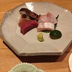 小料理 口箸 - 炙った鯖,鰆，本鮪,真鯛,甘鯛,ヒラマサ