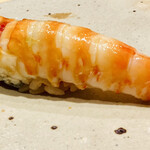 すしやのたい悟 - 車エビ　今年初めていただく顔を作って東を向いてニコニコしたい。