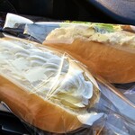 ふわこっぺ - カスタードホイップ、たまごサラダ