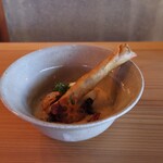さじこよみ - さつもいもスープ　椎茸と生姜の揚げ春巻き