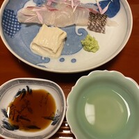 味 ふくしま - 鯛の酢造りとゆば（煎り酒と醤油で）