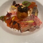 272217860 - 冷菜：キャビア、生うに、オマール海老、鮑、スモークサーモン、イクラ。