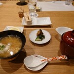 やど紫苑亭 - カニ雑炊とシジミの味噌汁