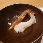 やど紫苑亭 - カニ鍋③　カニ脚のしゃぶしゃぶ