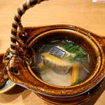 やど紫苑亭 - さわら、あわび、ふかひれの土瓶仕立て