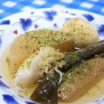 お好み食堂 伊東 - ・おでん 5種類 @80円/税込
(大根、白滝、玉子、昆布巻、黒はんぺん)