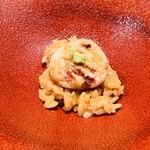 奥 - 河豚の白子と雲丹シャリ