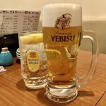 みつ - 「エビス樽生(中)（税抜￥550）「サントリー角ハイボール（税抜￥500）」