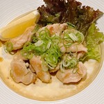 龍のかくれんぼ - 鶏ハラミ ガーリックバター焼①