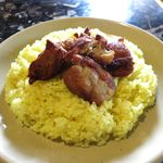 てら家 - ライスとジンジャーチキンのアップ