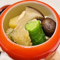 馬車道 大かわ - 柿が良いお仕事していました♪ 器も柿でステキ(≧∀≦)