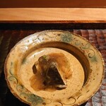 鈴田式 - 揚げた松茸､軸のお出汁に鱶鰭餡掛け