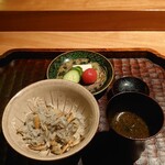 鈴田式 - 松茸ご飯､赤出汁､香の物