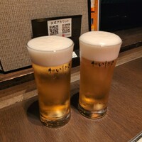 牛のいしざき - 生ビールで乾杯！！