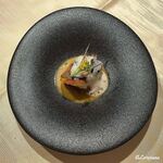 プチレストラン ブーケ・ド・フランス - 雉羽太と冬菇椎茸のポワレ ペルノソースと浅蜊のフュメのエキューム
