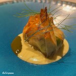 プチレストラン ブーケ・ド・フランス - あわびと毛豆のパートフィロ包み焼