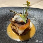 プチレストラン ブーケ・ド・フランス - 雉羽太と冬菇椎茸のポワレ ペルノソースと浅蜊のフュメのエキューム