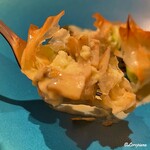 プチレストラン ブーケ・ド・フランス - パリパリの食感とムニュムニュの鮑の食感