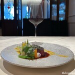 プチレストラン ブーケ・ド・フランス - Chateau de Campuget La Sommeliere Syrahと津軽鴨のロティ