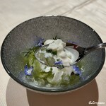 プチレストラン ブーケ・ド・フランス - キウイソースで味わうヴァニラグラース