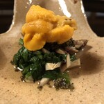 紀尾井町 福田家 - 雲丹や松茸、春菊の秋の先付